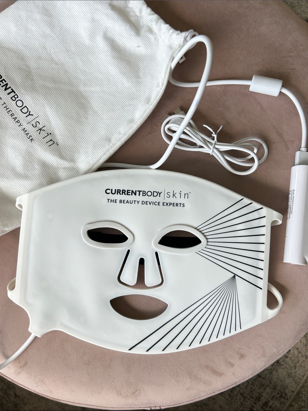 CurrentBody Skin White LED Therapy Facial Mask - White